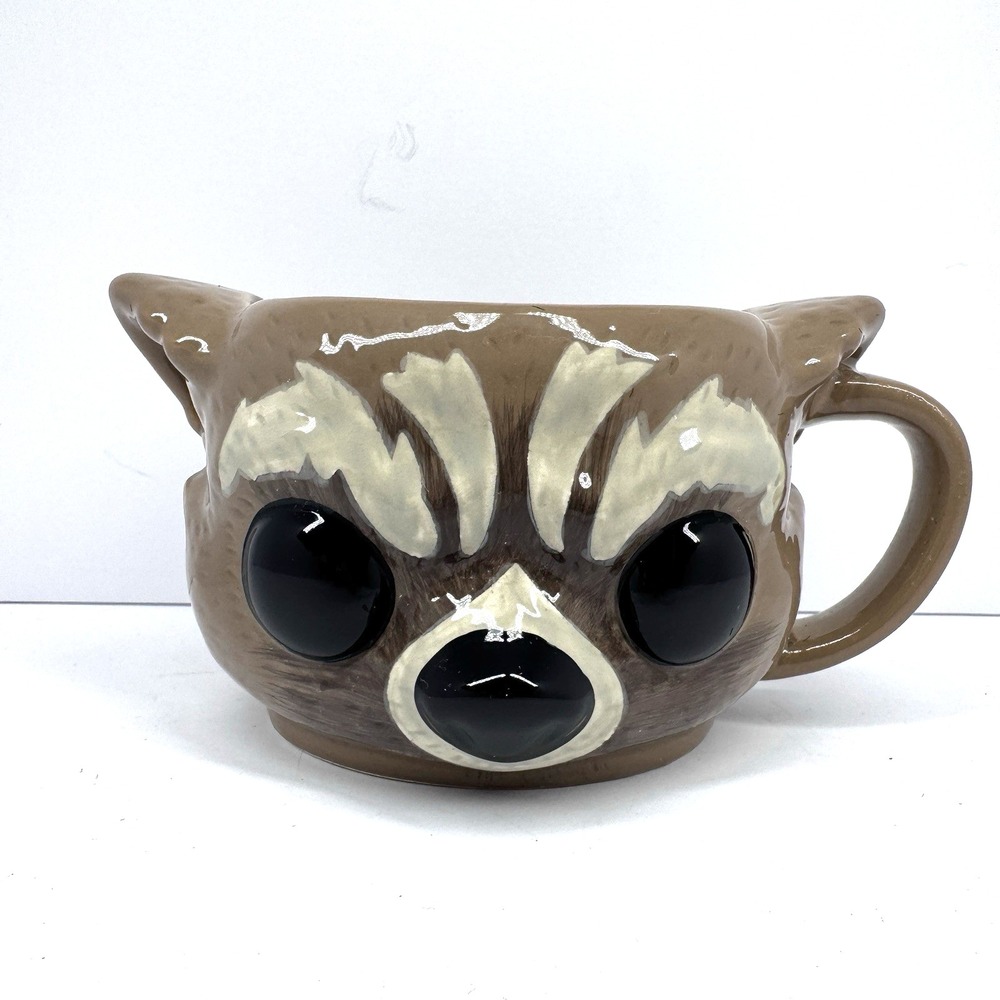 Funko Marvel Rocket Raccoon 3D Sculpted Ceramic Mug Guardians Galaxy 4‎ Inch
